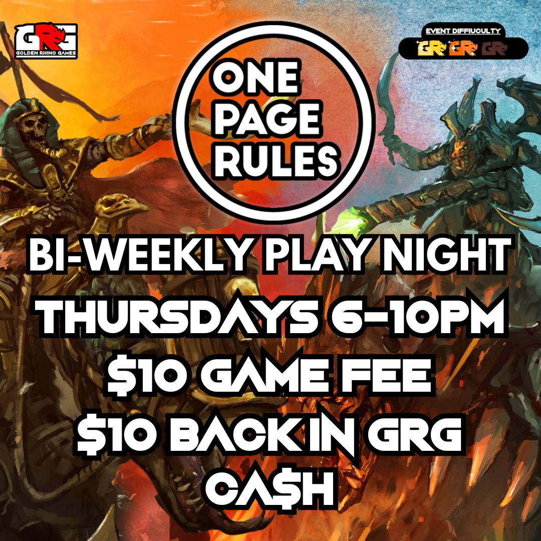 06/12 One Page Rules Bi-Weekly Meetup