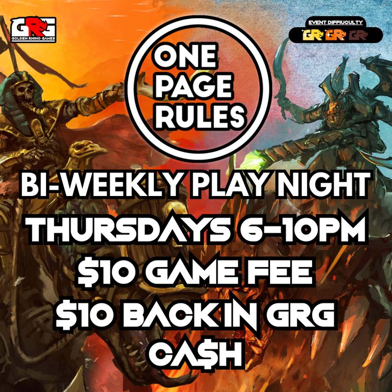 06/12 One Page Rules Bi-Weekly Meetup