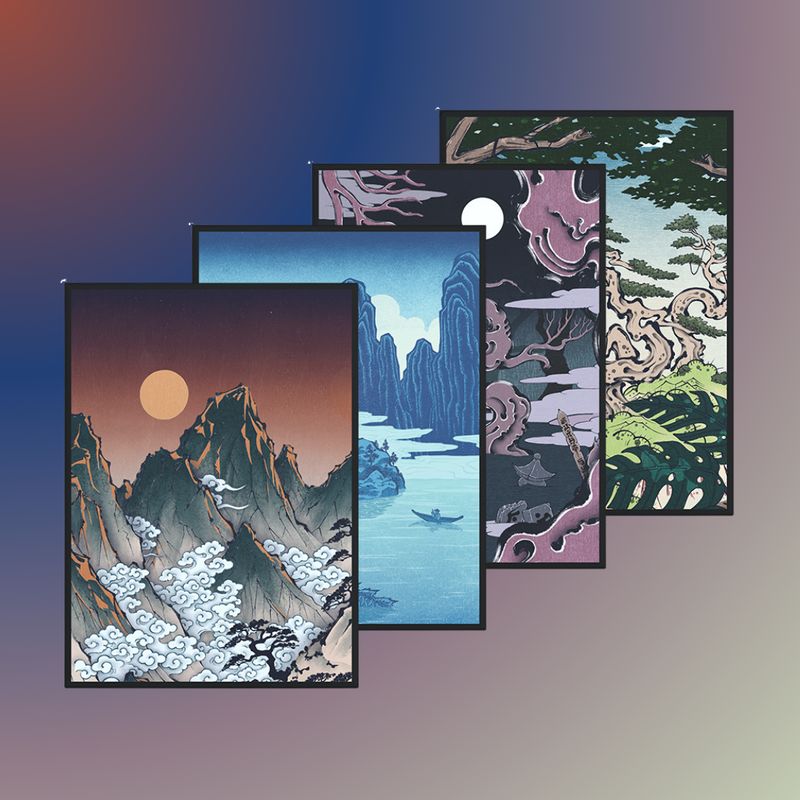 Card Sleeves: Standard- Matte Art- Ukiyo-e (100 ct)