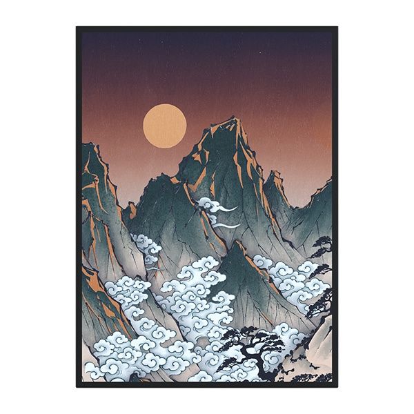 Card Sleeves: Standard- Matte Art- Ukiyo-e (100 ct), Style: Crimson Ridge
