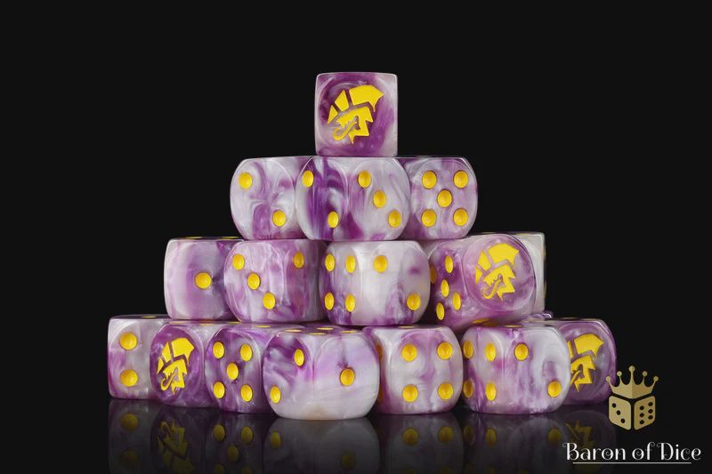 Alien Dice - Purple &amp; Yellow