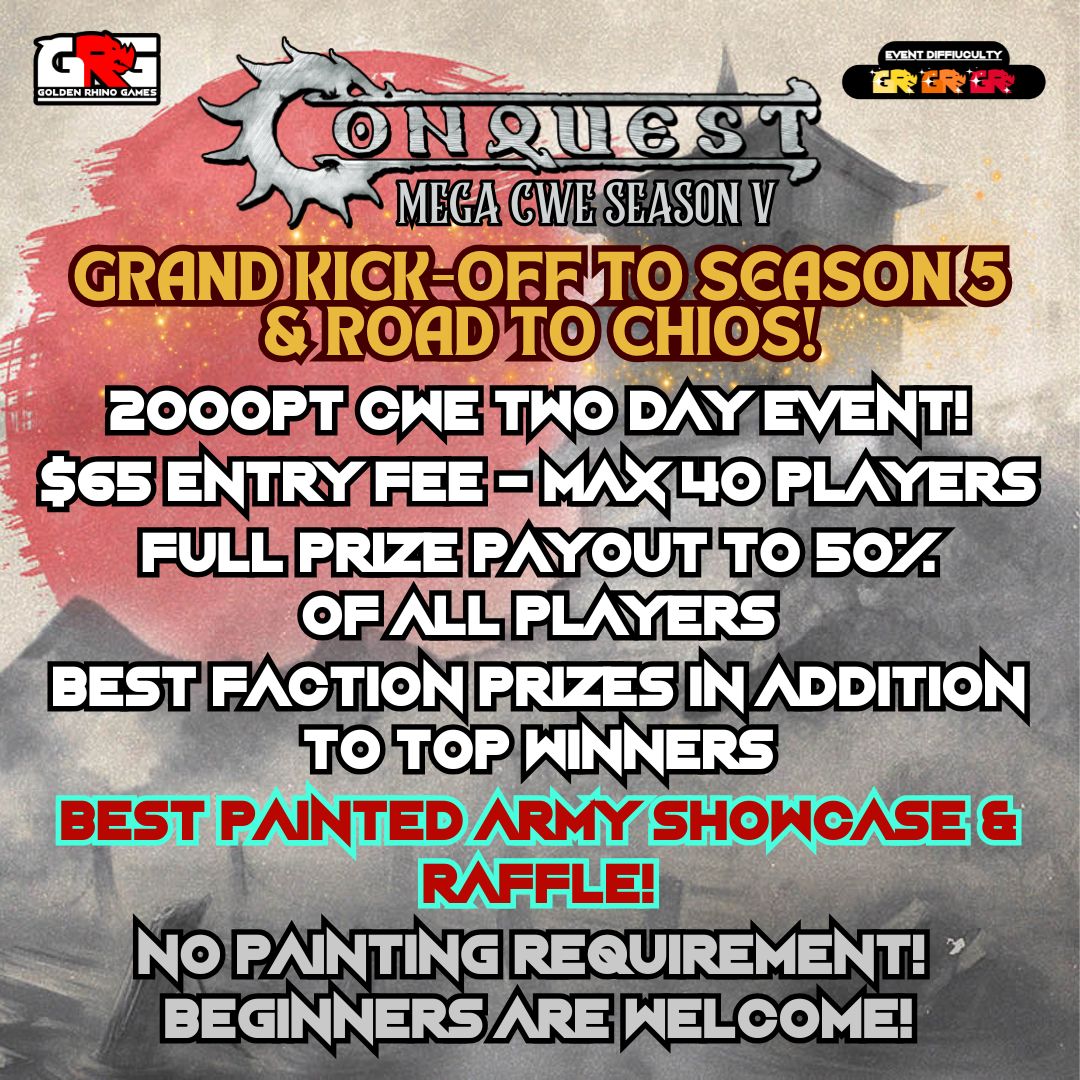 08/16 Conquest MEGA CWE - Two Day Tournament