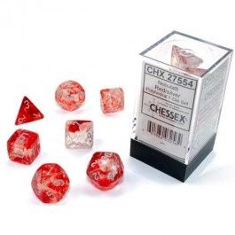 Nebula® Polyhedral Red/silver 7-Die Set