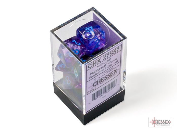 Nebula® Polyhedral Nocturnal/blue 7-Die Set