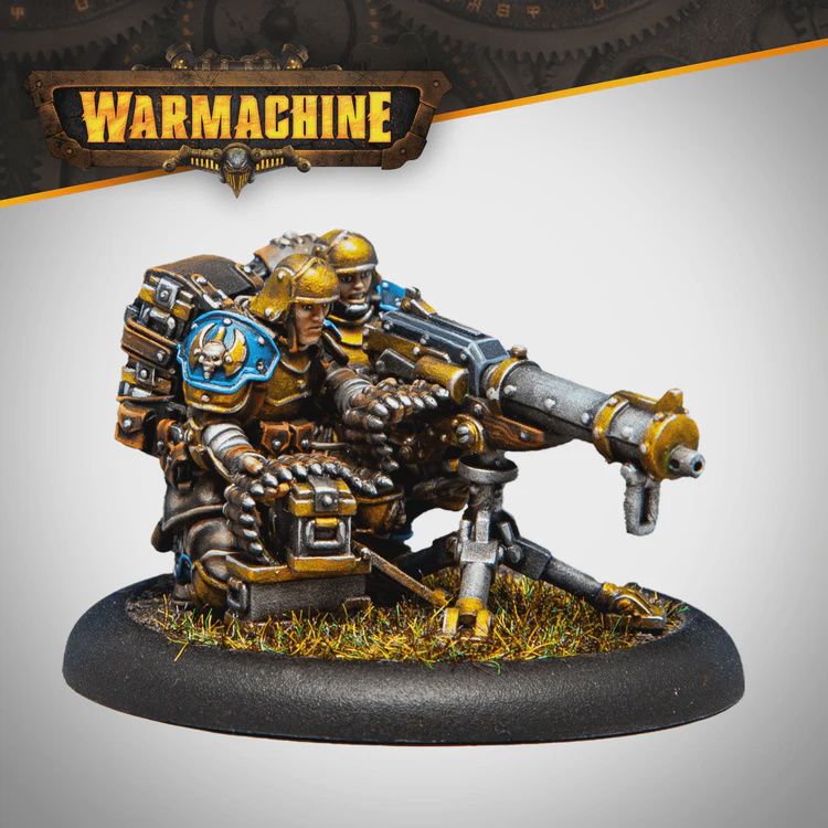 Warmachine: Cygnar Gravediggers Heavy Machinegun Crew
