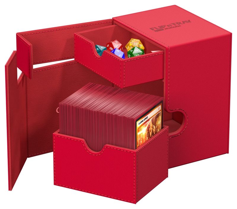 Ultimate Guard FlipnTray 133+ Monocolor - Red