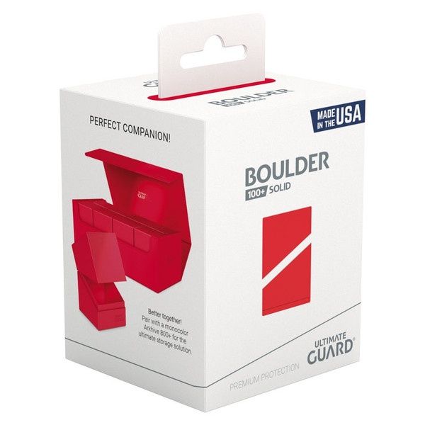 Deck Box: Boulder: Solid: 100+: Red