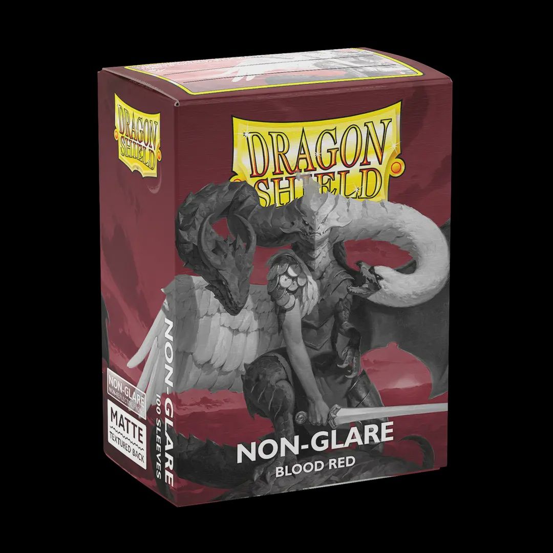Dragon Shield Sleeves: Blood Red - Non-Glare - Matte Sleeves - Standard Size