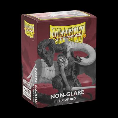 Dragon Shield Sleeves: Blood Red - Non-Glare - Matte Sleeves - Standard Size