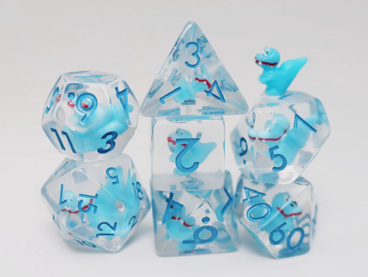 Baby Velociraptor RPG Dice Set