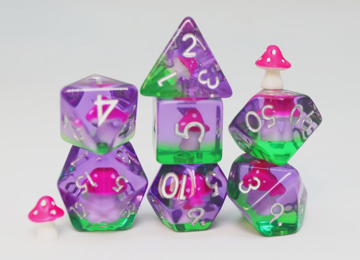 Fae Mushrooms Rpg dice set