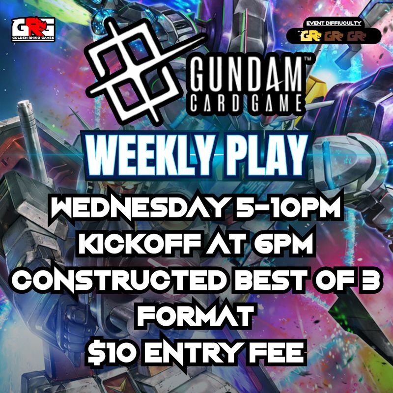 Gundam Card Game – Weekly Constructed Nights at GRG!