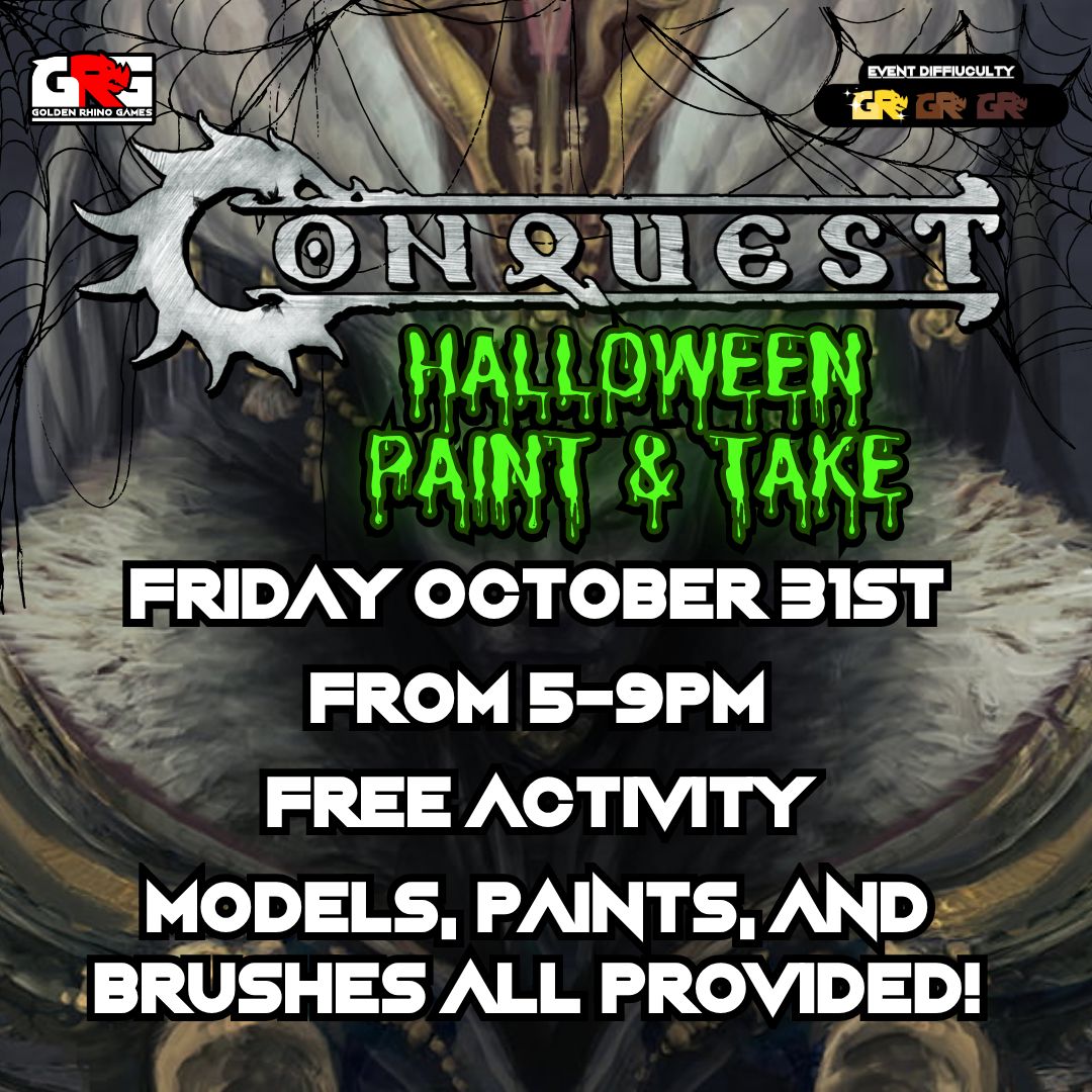 10/31 Halloween Paint &amp; Take at Golden Rhino Games