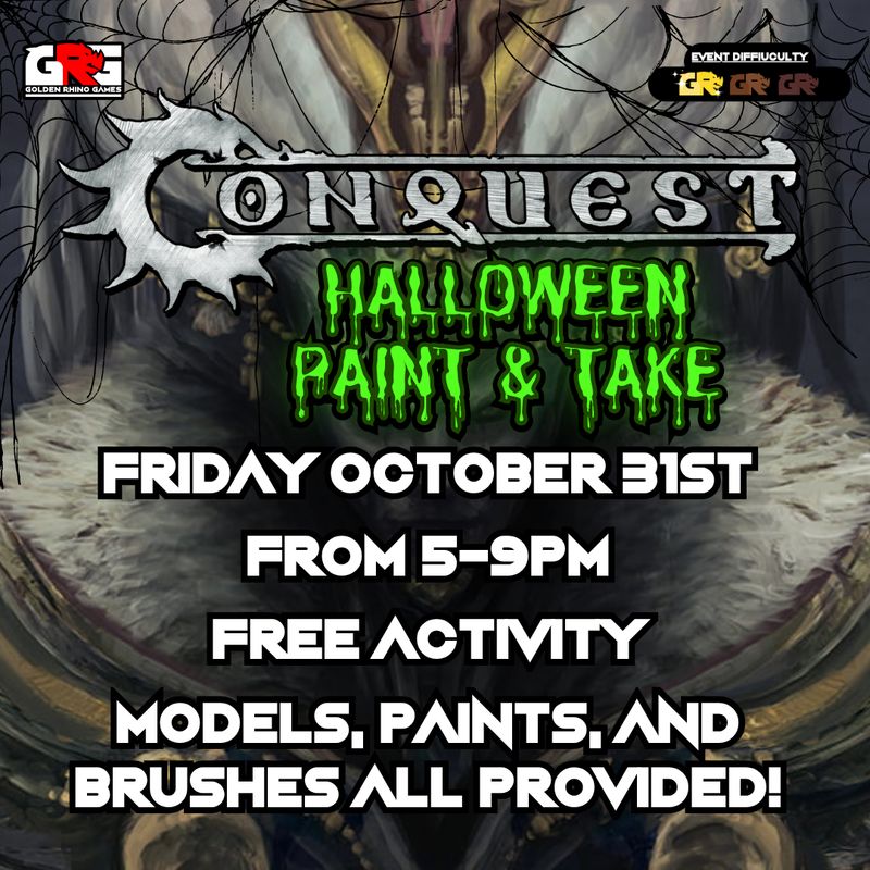 10/31 Halloween Paint &amp; Take at Golden Rhino Games