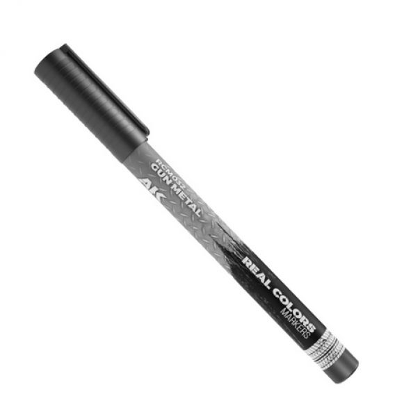 AK-Interactive: Real Color Acrylic Paint Marker - Gun Metal