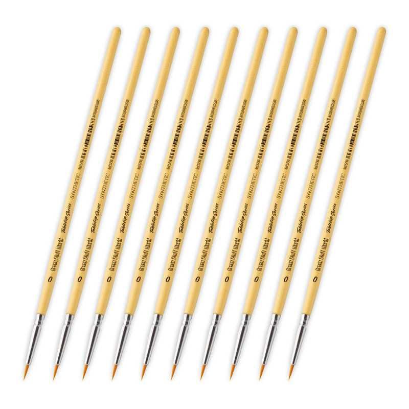 TABLETOP SERIES Synthetic Brush Set 0 (Pack of 10)