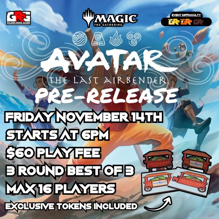 11/14 Magic: Avatar the Last Airbender Prerelease Event