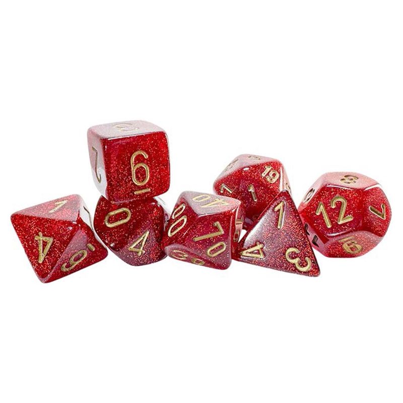 7-set Mega Hedrals: Glitter Ruby/Gold