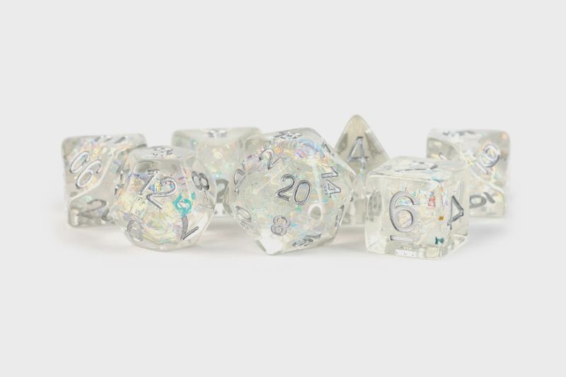 Rainbow Frost 16mm Resin Poly Dice Set