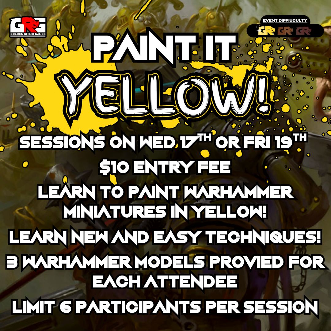 Hobby Workshop – Painting Yellow Made Easy