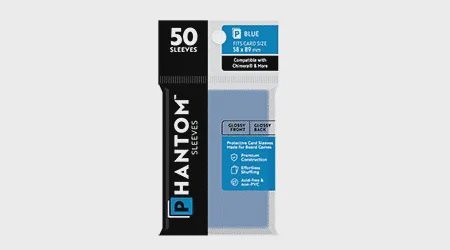 Phantom Sleeves - Blue: 58x89mm, Texture: Phantom Sleeves: Blue: Glossy Front and Back
