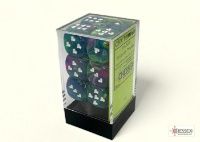 Festive Waterlily /white Heart 16mm Dice Block