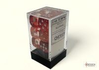 Nebula Red/Silver Heart 16mm Dice Block