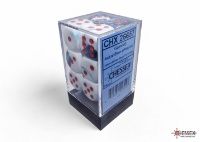 Gemini Astral Blue-White/red 16mm d6 Dice Block (12 dice)