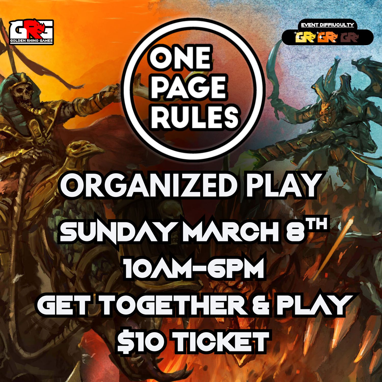 03/08 One Page Rules - Organized Play