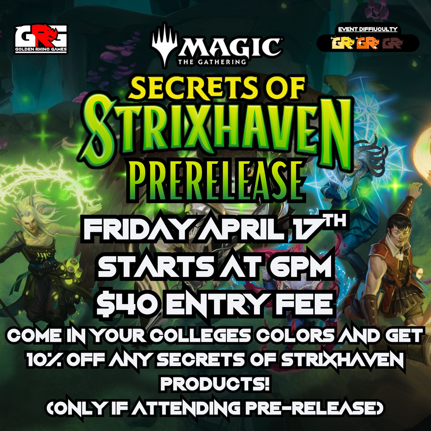 04/17 Magic: The Gathering - Secrets of Strixhaven Prerelease