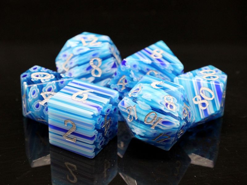 Old School Dice: Gemstone 7-Piece Set