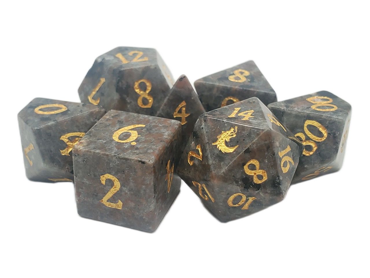 Old School Dice: Gemstone 7-Piece Set, Material: Yooperlite