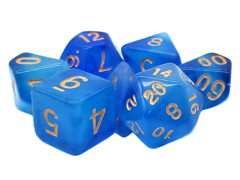 Old School 7 Piece DnD RPG Dice Set: Odyssey