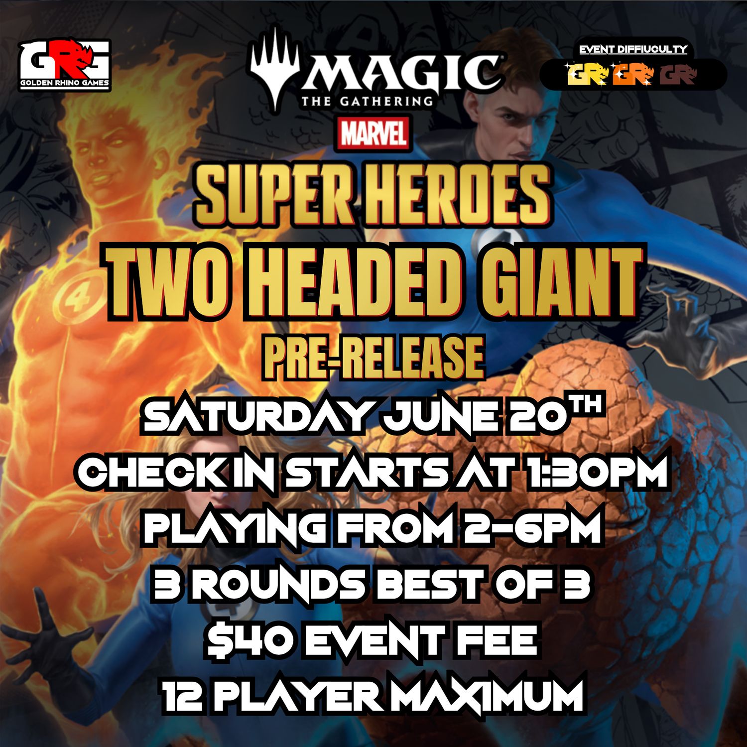 06/20 Magic: The Gathering - Marvel Super Heros Two Headed Giant Pre-release