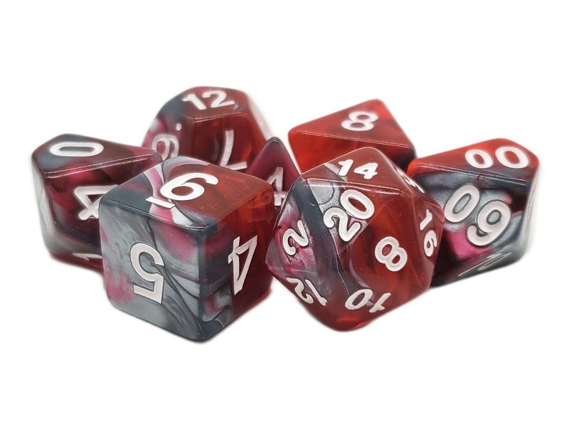 Old School 7 Piece DnD RPG Dice Set: Vorpal