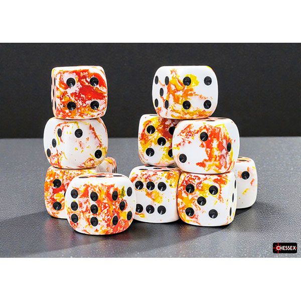 16mm 12d6 Brush Dice, Colors: Sunrise