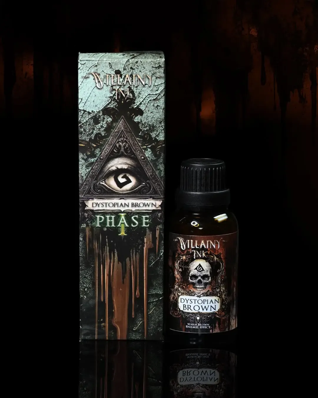 Villainy Ink Enamels - Dystopian Brown