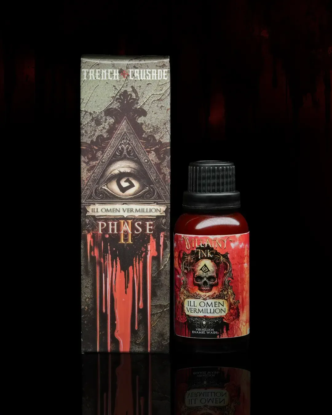 Villainy Ink Enamels - Ill Omen Vermillion