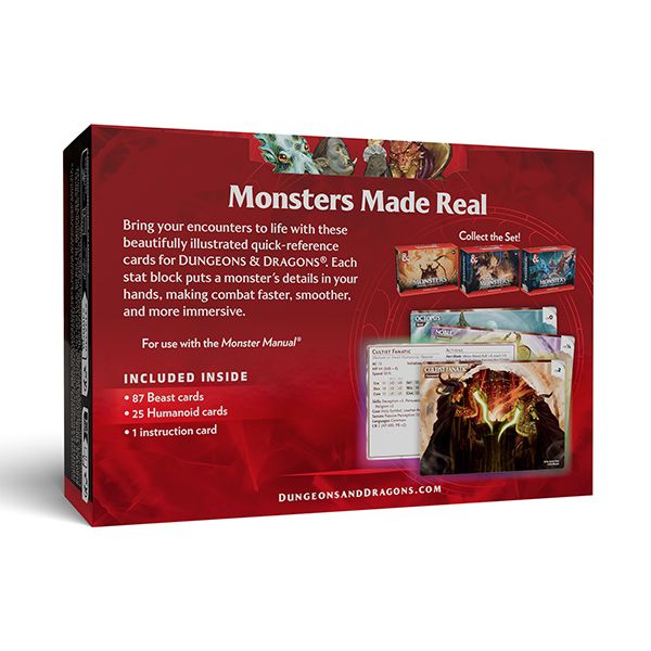 D&amp;D, 5e: Reference Cards- Trove Monsters