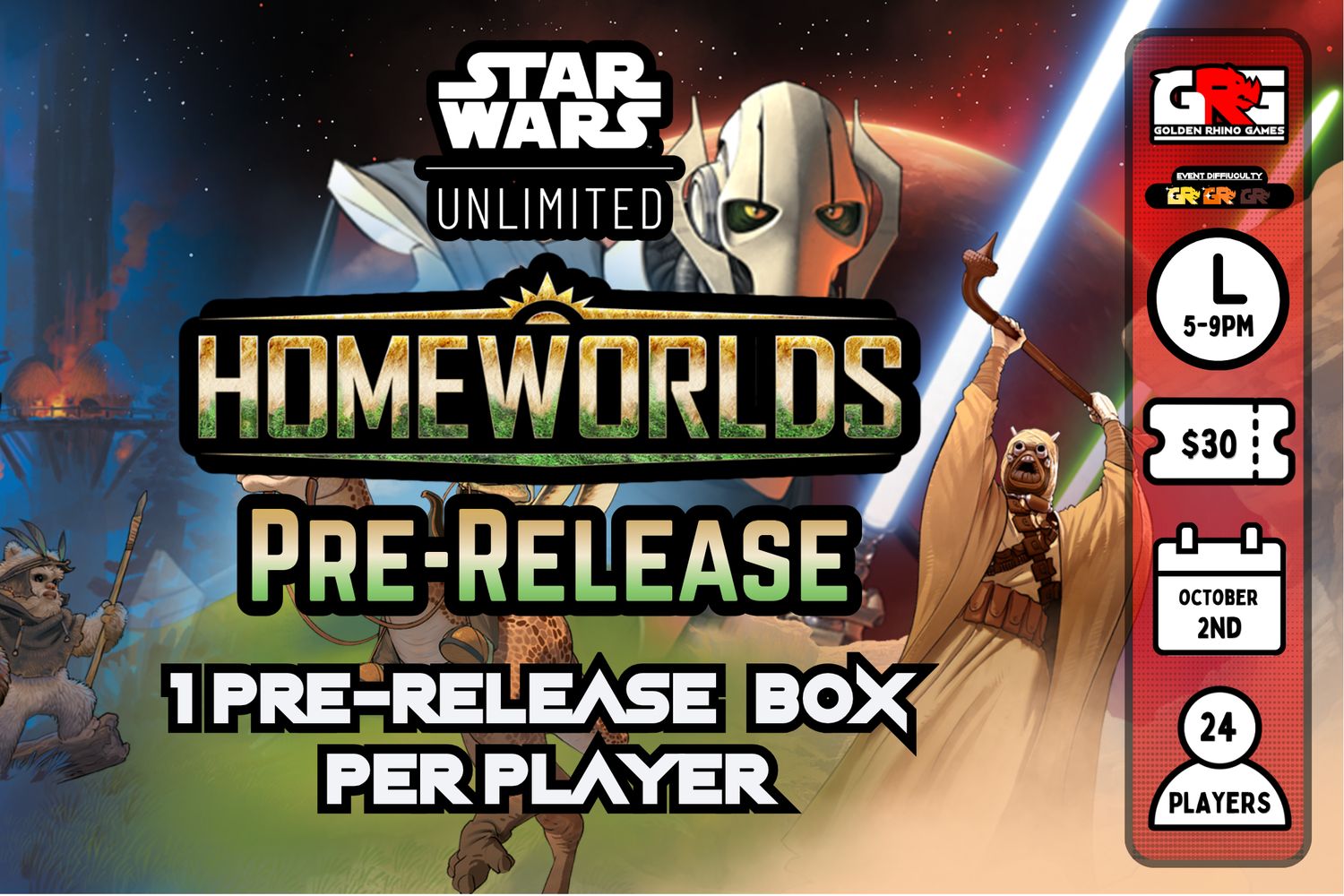 10/02 SWU Homeworlds Pre-Release!
