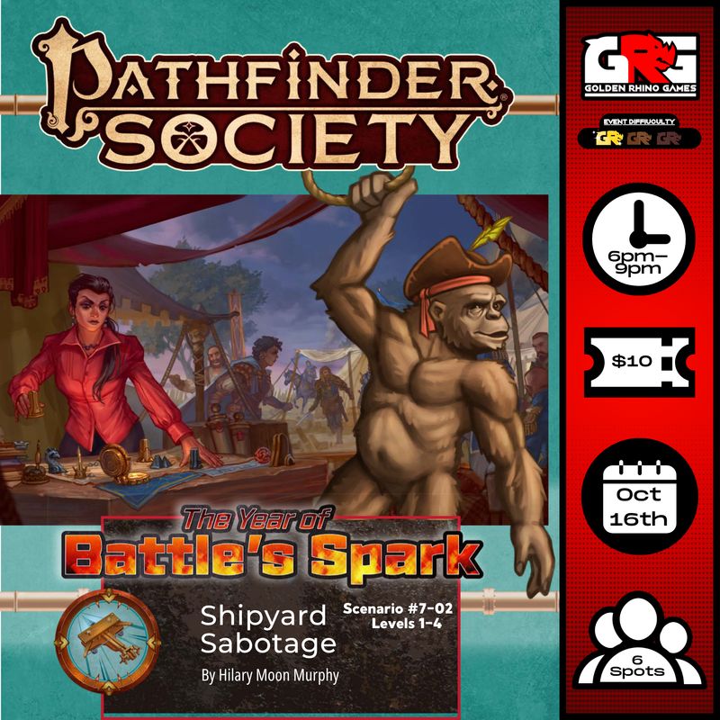 10/16 Pathfinder Society - Shipyard Sabotage