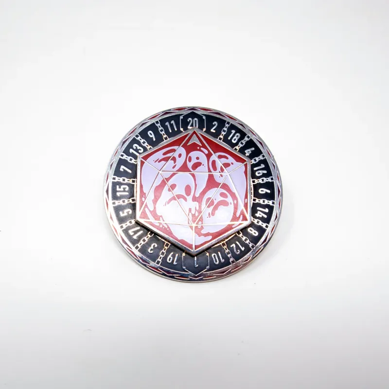 The Fablemaker's Deck Of Many Things - Donjon D20 Spinner Pin