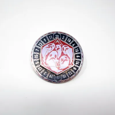 The Fablemaker's Deck Of Many Things - Donjon D20 Spinner Pin