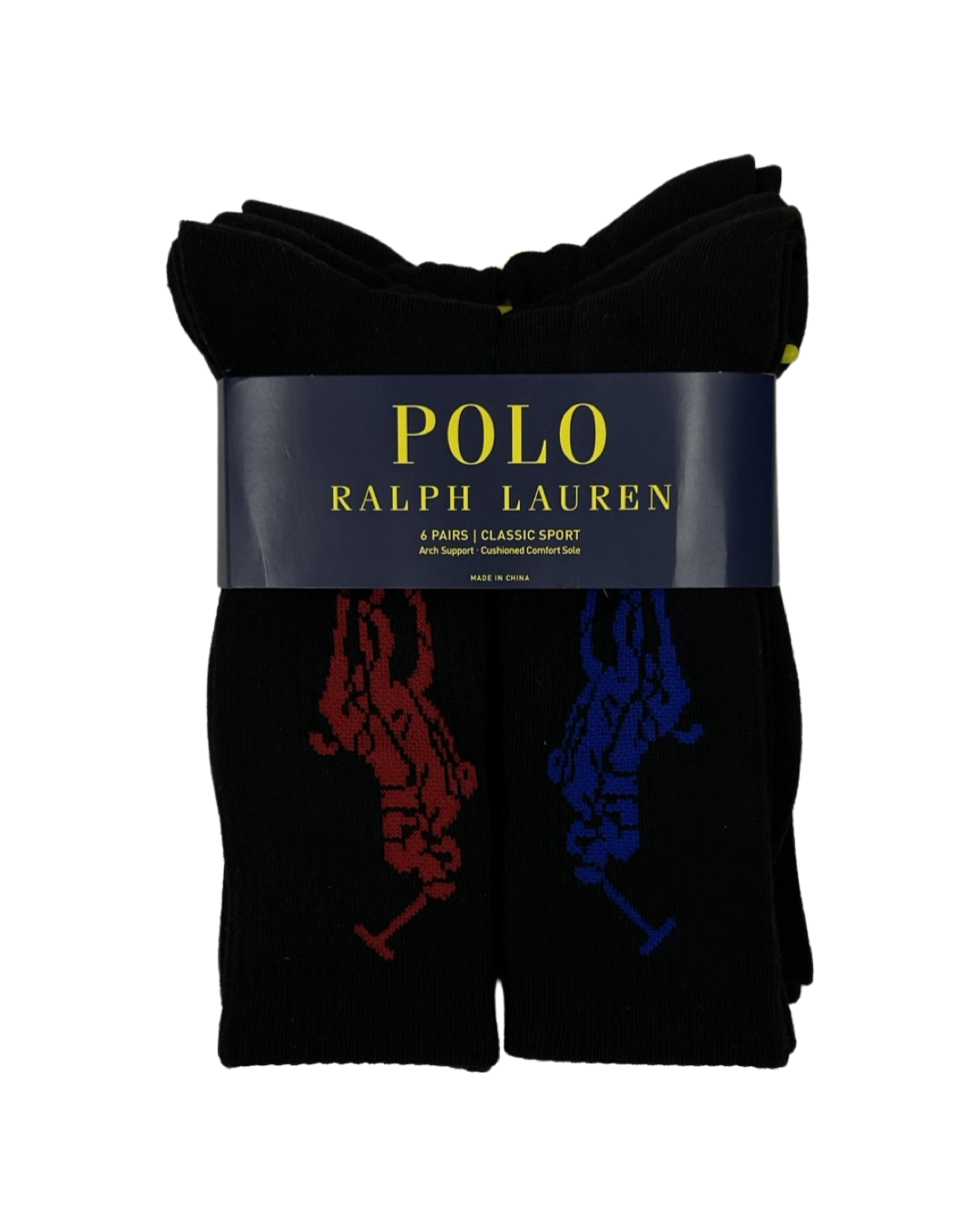 Polo Ralph Lauren Logo Assorted Crew Sock 6-Pack