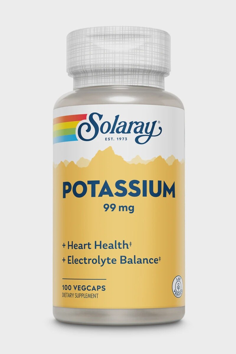 Solaray , Potassium 99mg, Size: 100ct 99mg