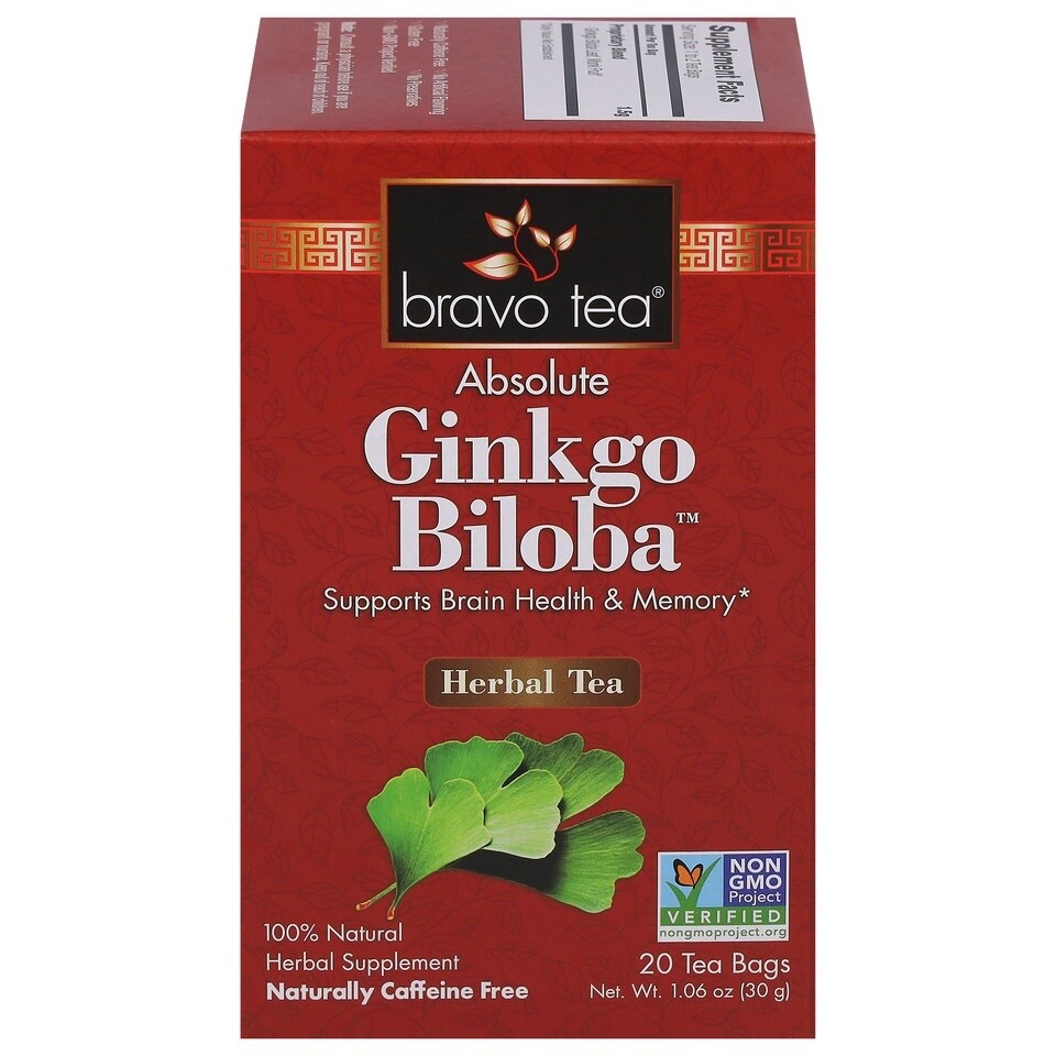 BRAVO TEA , Absolute Ginko Biloba Tea, BAG: 20