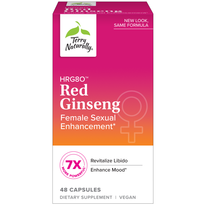 Terry Naturally , HRG80 Red Ginseng Female Sexual Enhancement, Size: 48 caps