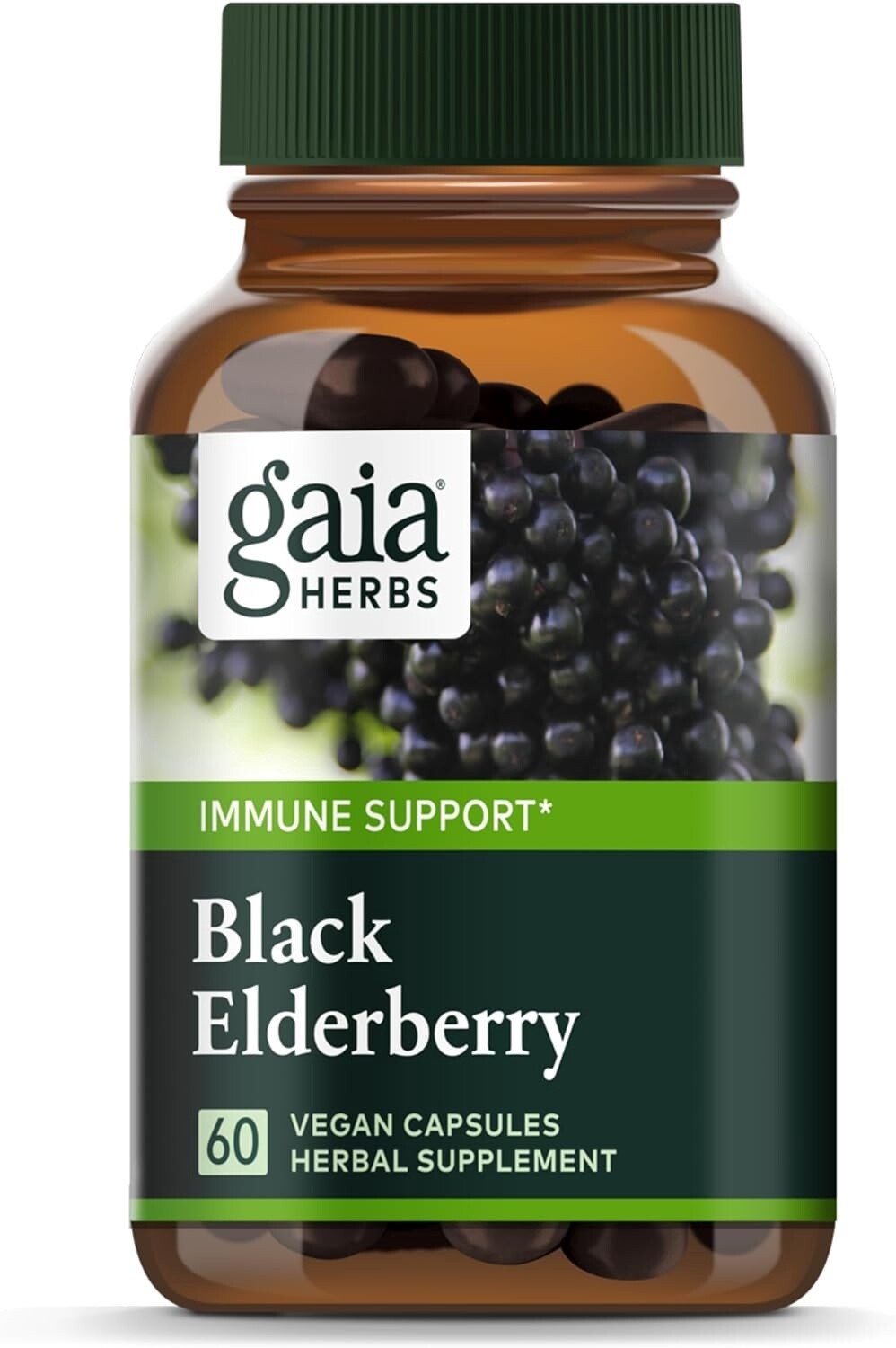 Gaia Herbs , Black Elderberry, Size: 60 caps