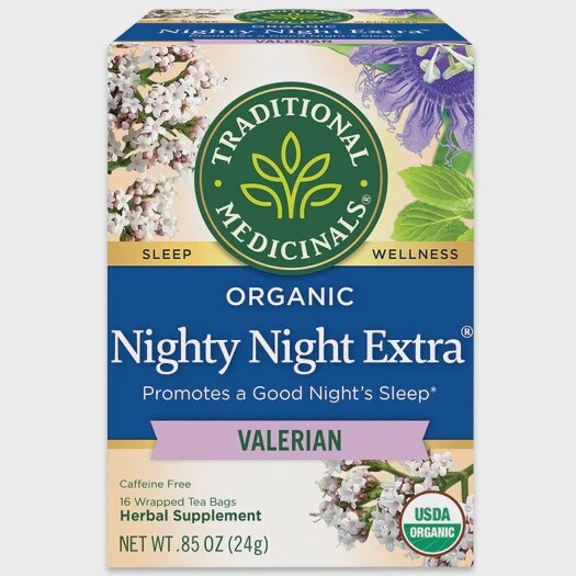 TRADITIONAL MEDICINALS , Nighty Night Extra Tea, BAG: 16 tea bags