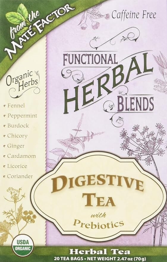 MATE FACTOR , Functional Herbal Blends - Digestive Tea with Prebiotics, BAG: 20